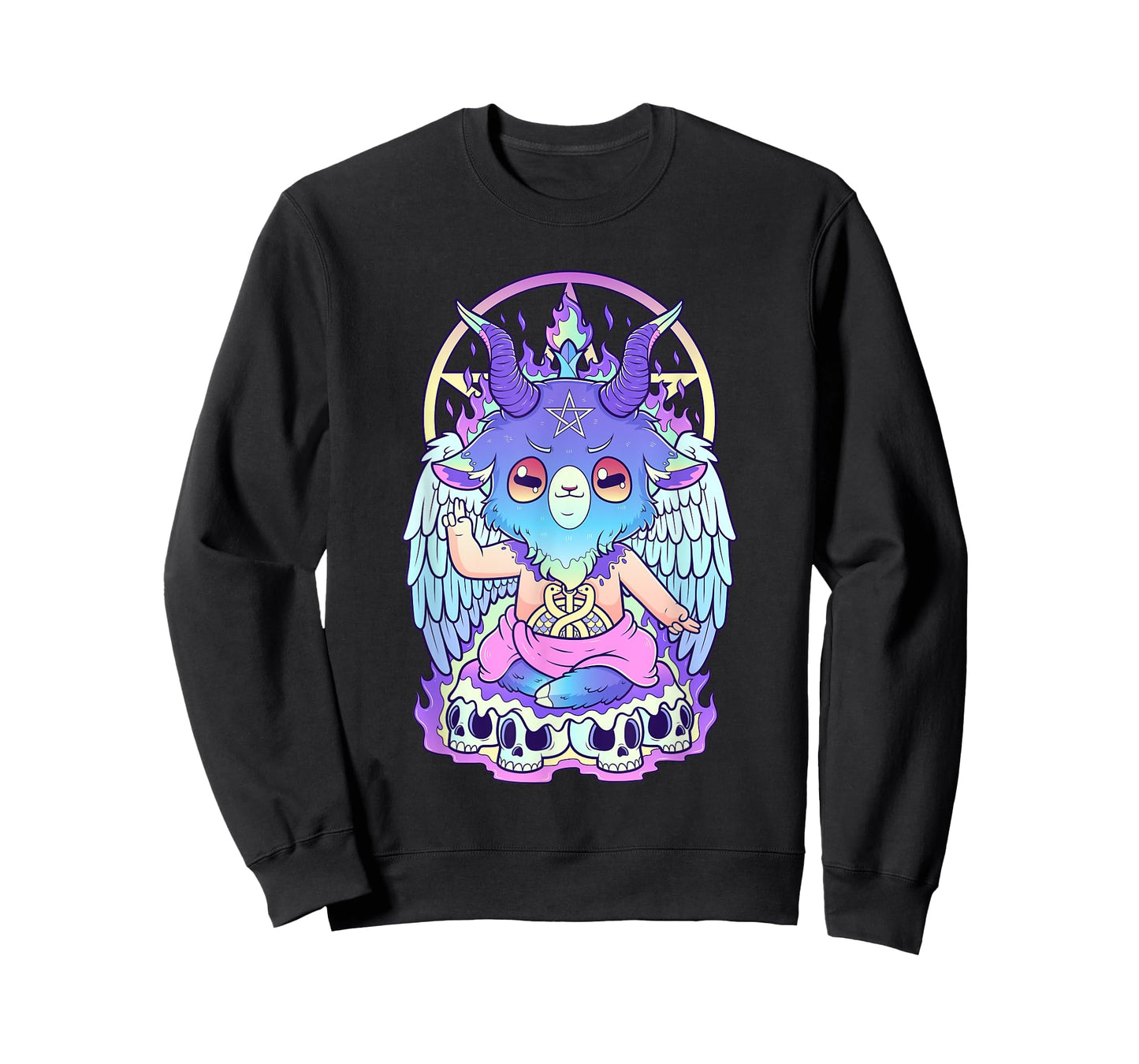 Kawaii Pastel Goth Cute and Scary Baphomet Occult T-Shirt