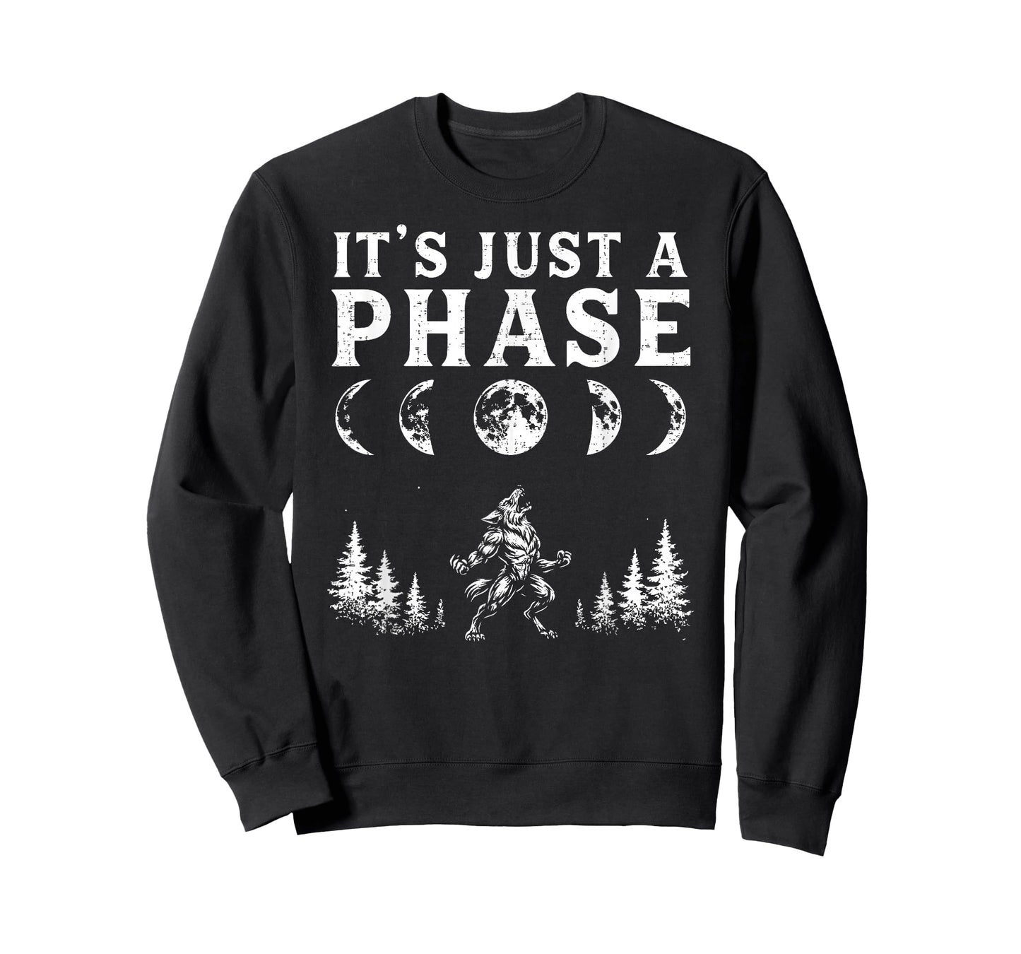 Werewolf Only One Phase Spell Werewolf Lycan Halloween Moon T-Shirt
