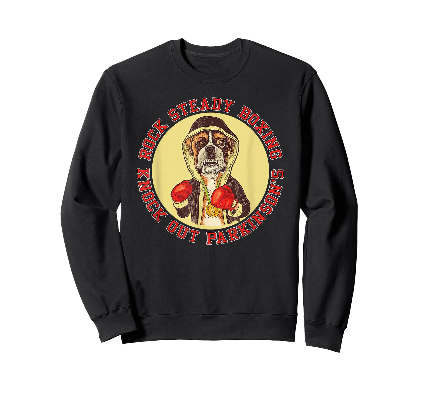 Rock Steady Boxing Parkinson's - Boxer Dog With Red Gloves T-Shirt