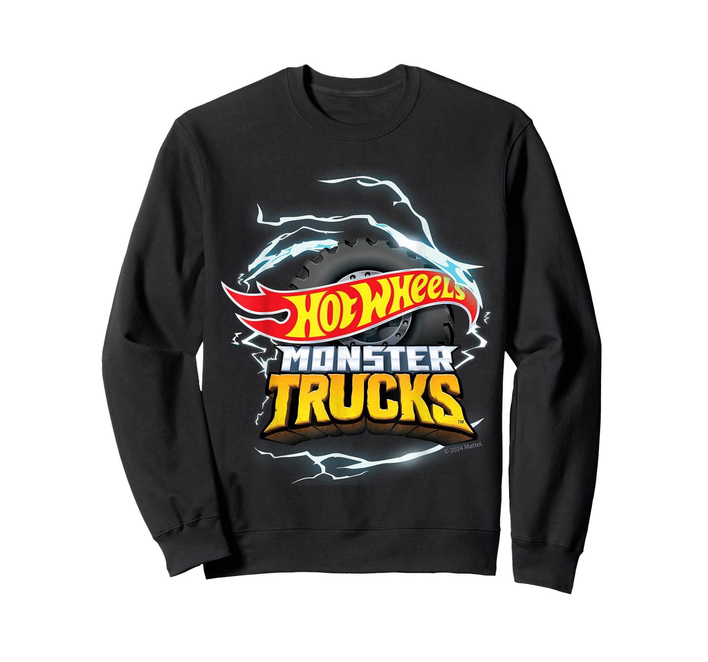 Hot Wheels - Monster Trucks Lightning Wheel Logo T-Shirt