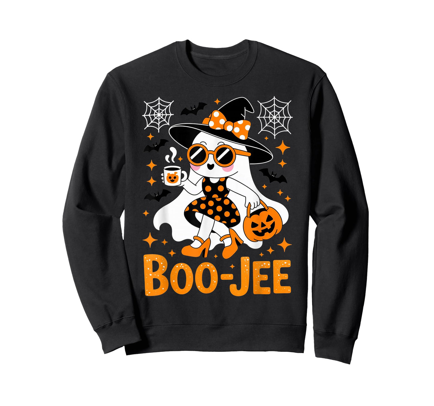 Boo JEE Coquette Leopard Boujee Halloween Ghost T-Shirt