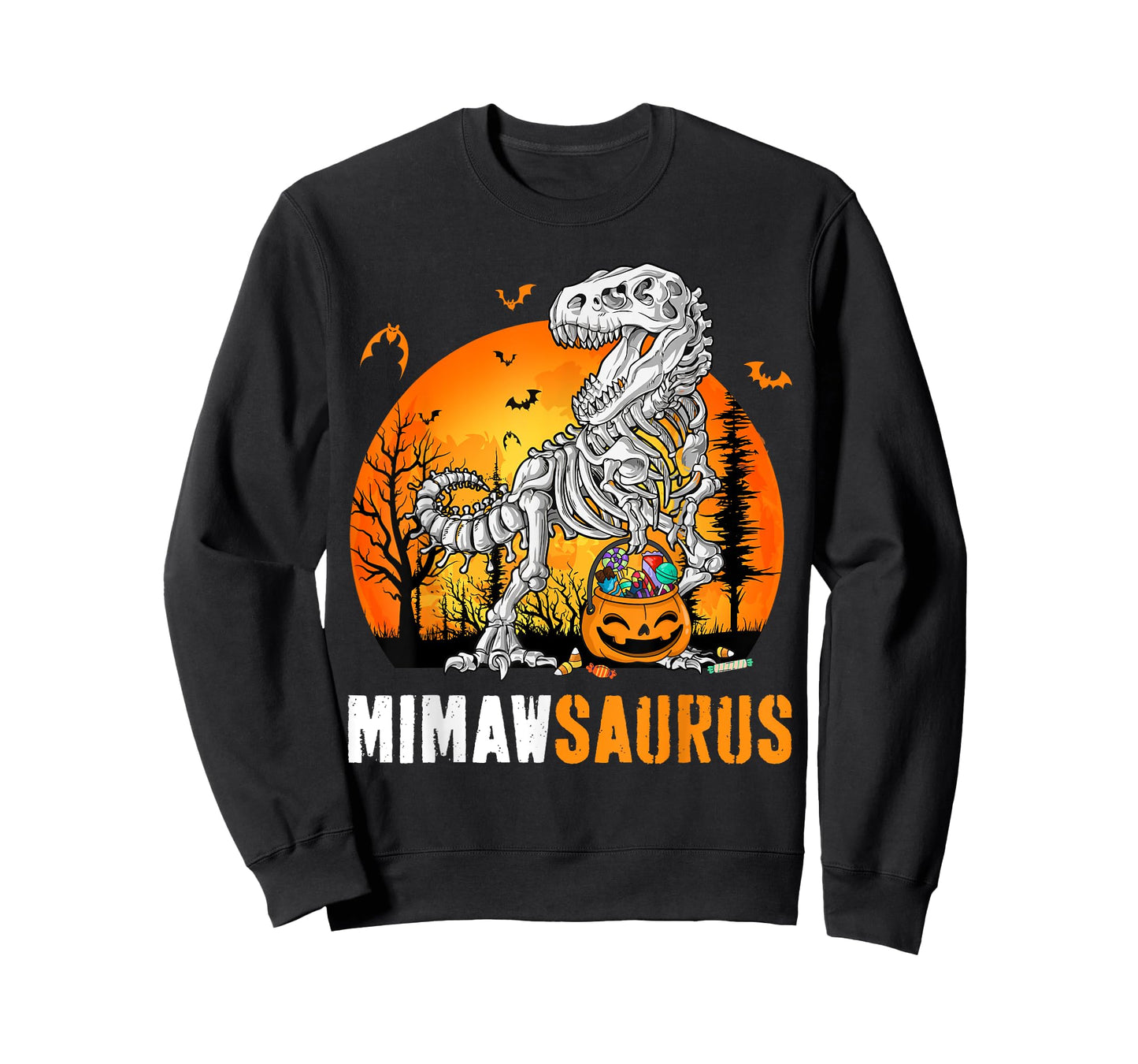 Mimawsaurus Dinosaur Skeleton Halloween Mimaw Saurus T-Shirt