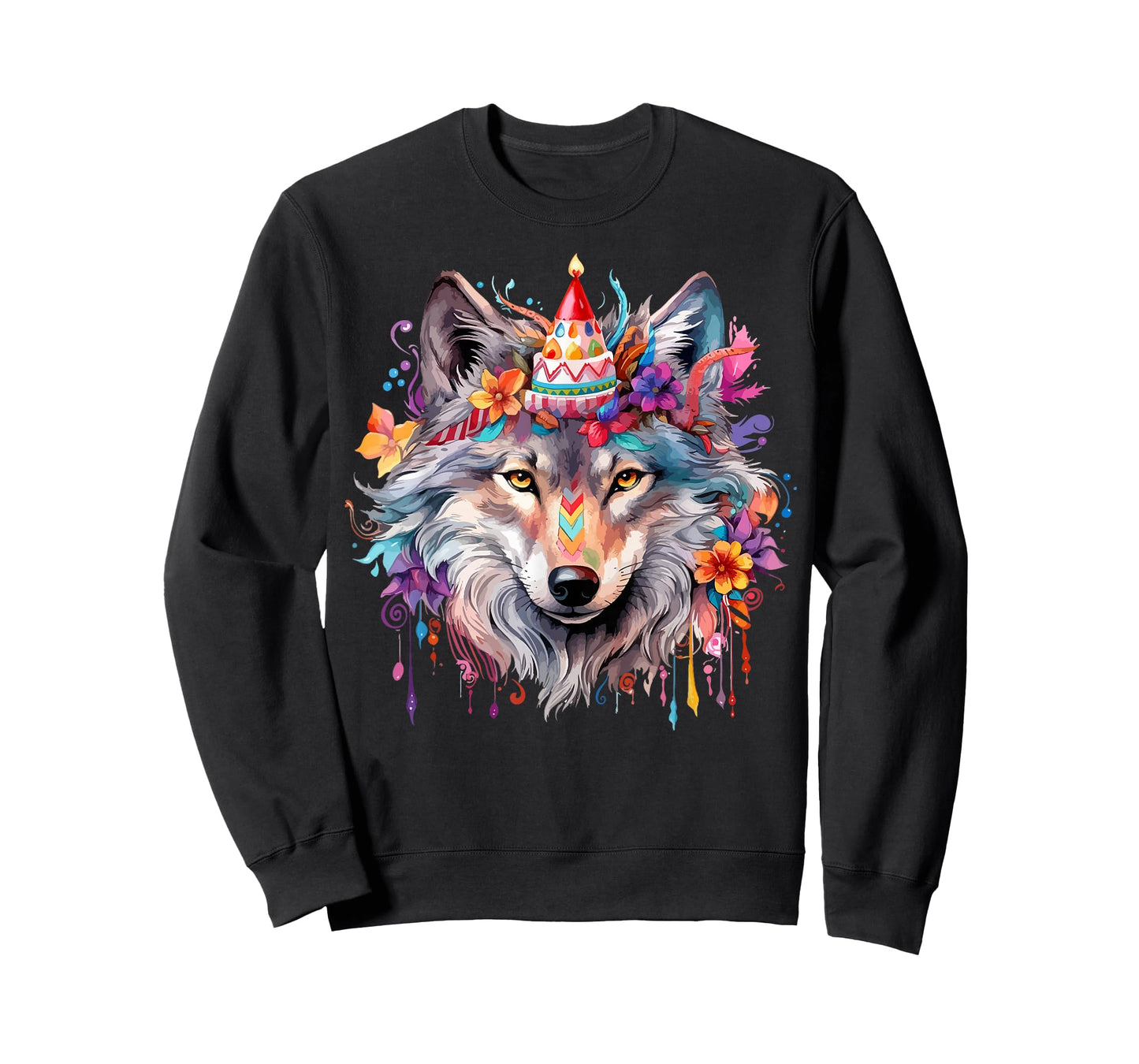 Birthday Wolf Portrait Party Wolves Lover Cute Girls Themed T-Shirt
