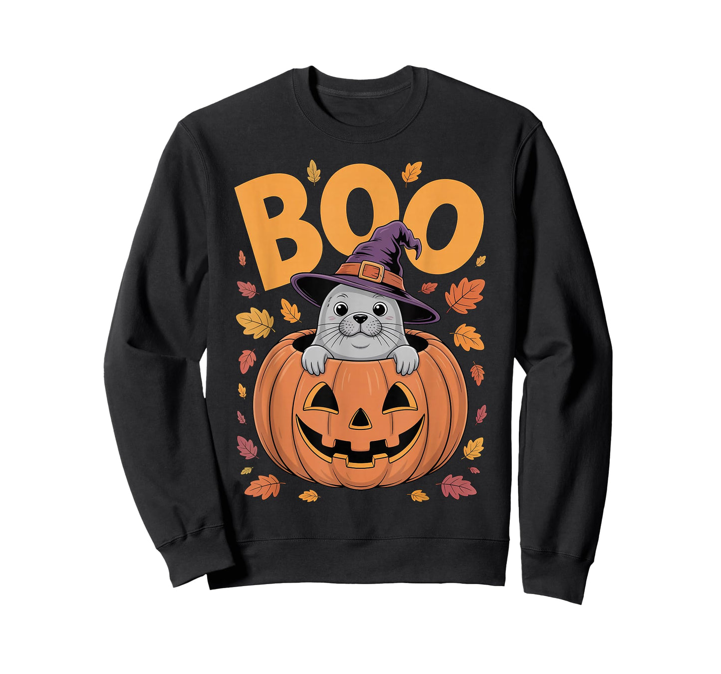 Seal Costume on Pumpkin Halloween Seal T-Shirt