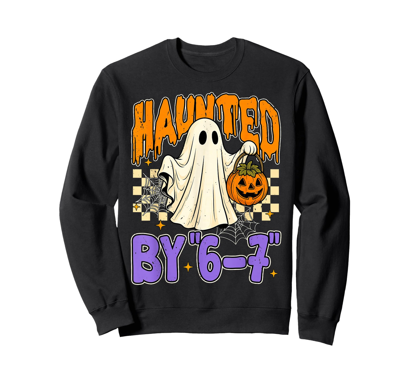 67 Meme Halloween Haunted- Funny Ghost and Pumpkin Halloween T-Shirt