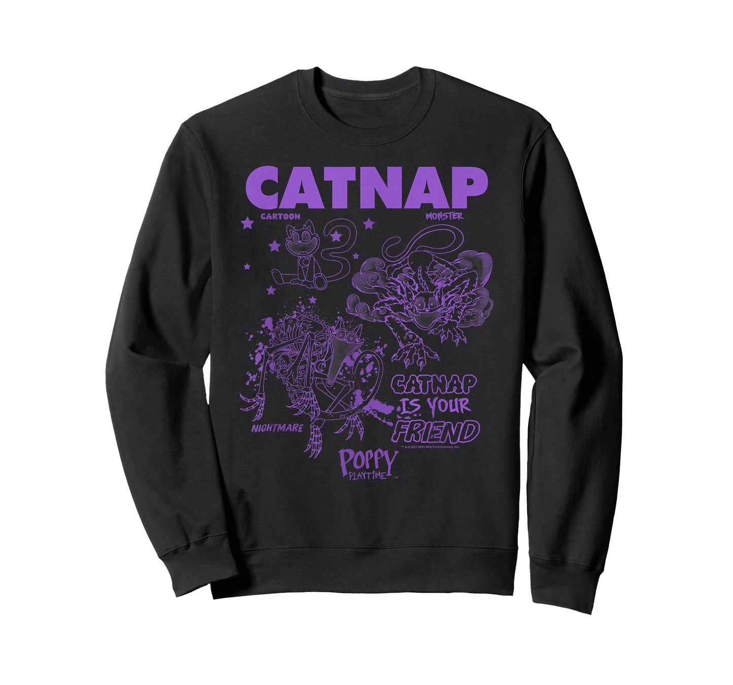 Poppy Playtime Catnap Is Your Friend Cartoon Monster Poster T-Shirt
