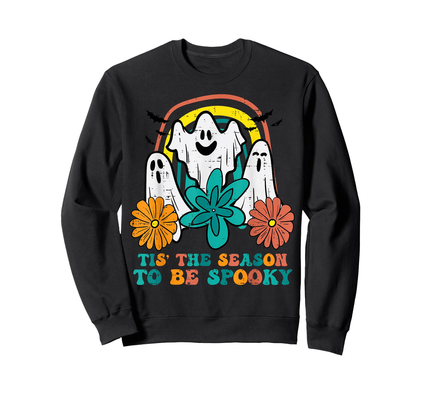 Ghosts Tis The Season To Be Spooky Retro Halloween Women T-Shirt