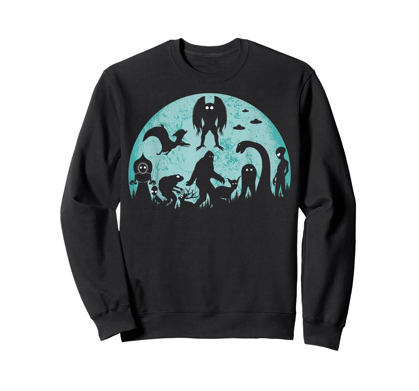 Bigfoot Loch Ness Monster Mothman And Aliens Funny Cryptid T-Shirt