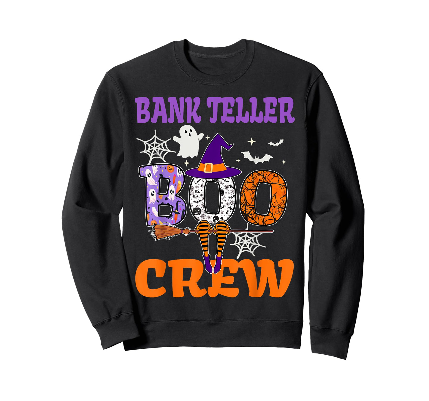 Bank Teller Boo Crew Spooky Ghost Funny Halloween Costume T-Shirt