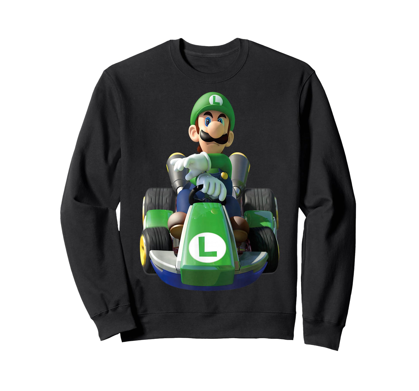 Nintendo Mario Kart Luigi Driving Fast Graphic T-Shirt T-Shirt