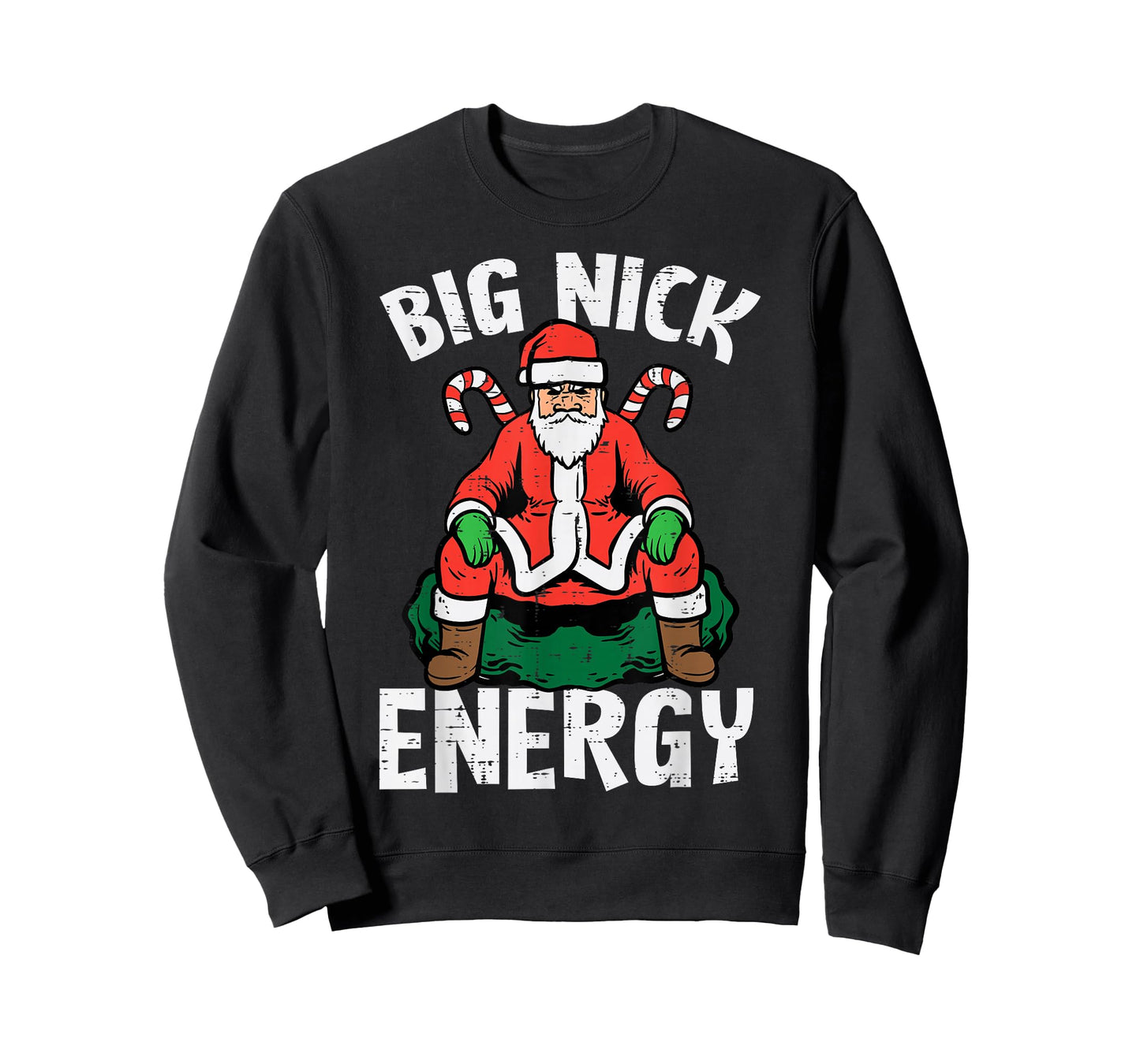 Big Energy Santa Funny Xmas PJs Christmas Party Adult Men T-Shirt
