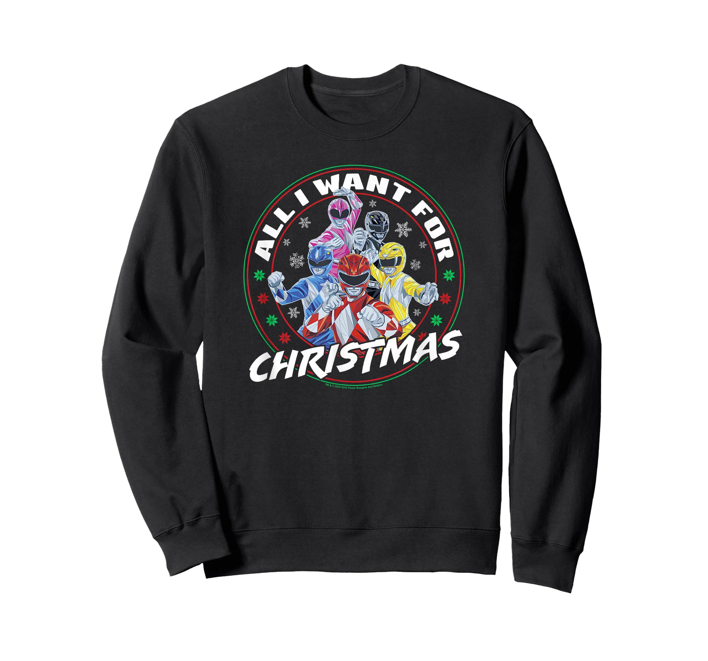Power Rangers Christmas All I Want For T-Shirt