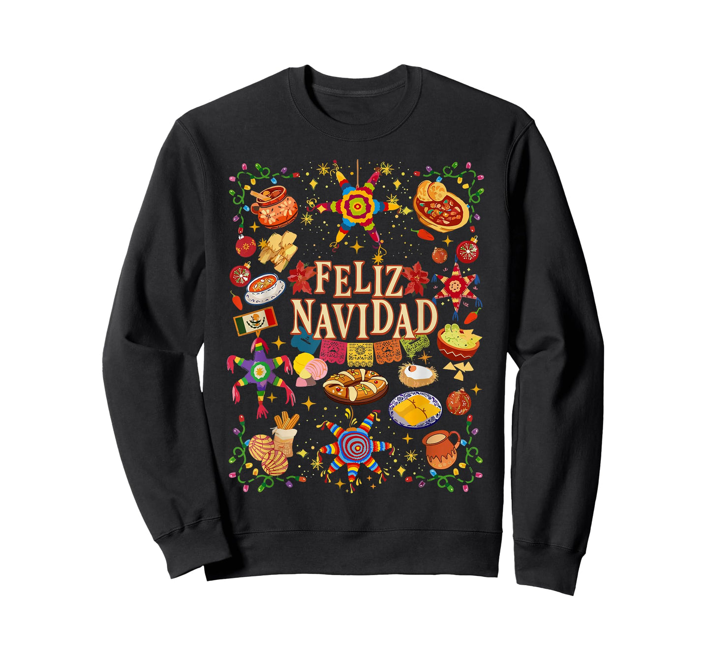 Retro Feliz Navidad Christmas Spanish Family Matching Xmas T-Shirt