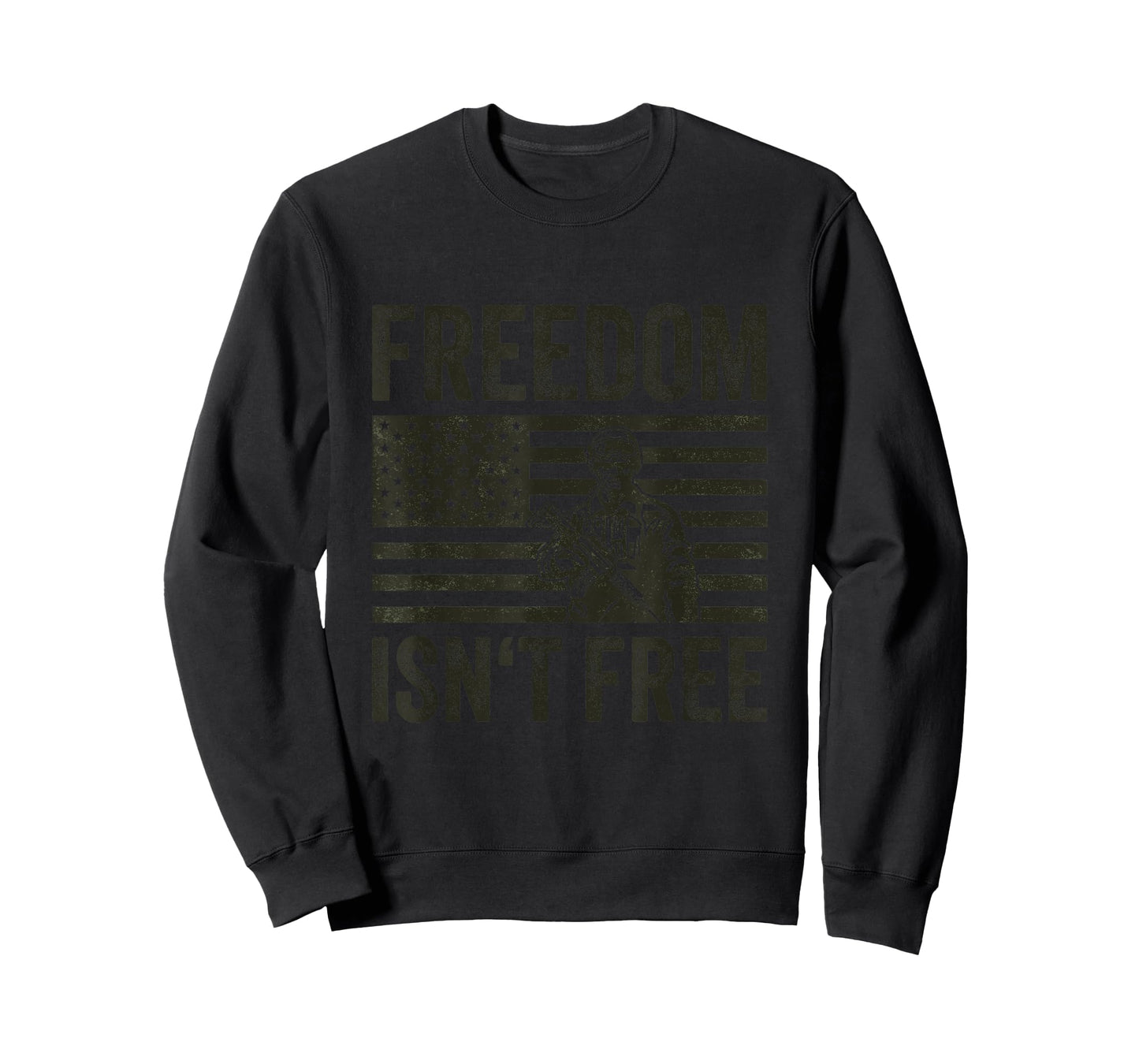 Freedom Isn't Free Proud Soldier US Flag Military Veteran T-Shirt