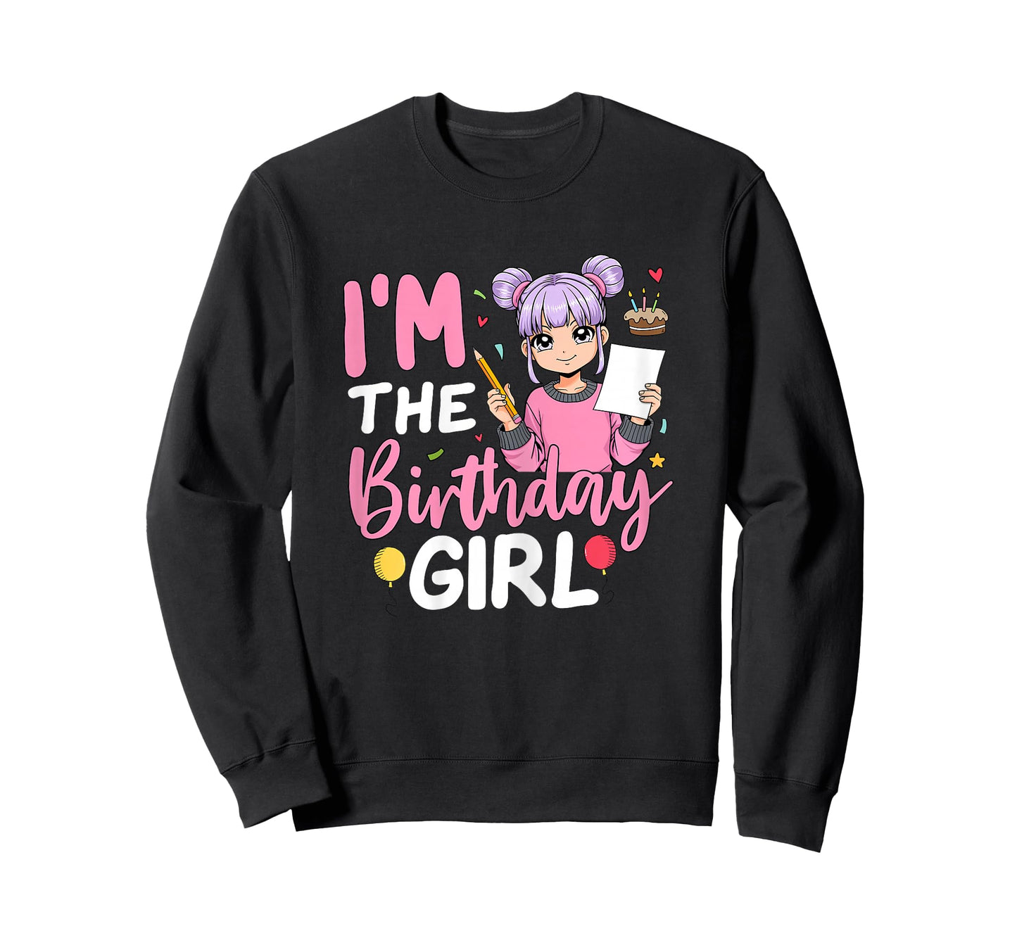 I'm The Birthday Girl Anime Sketching Girl T-Shirt