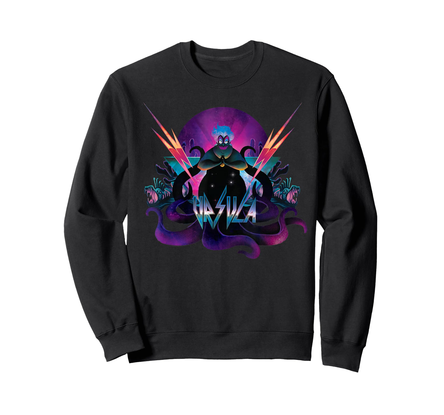 Disney Villains Ursula 90s Rock Band Neon T-Shirt