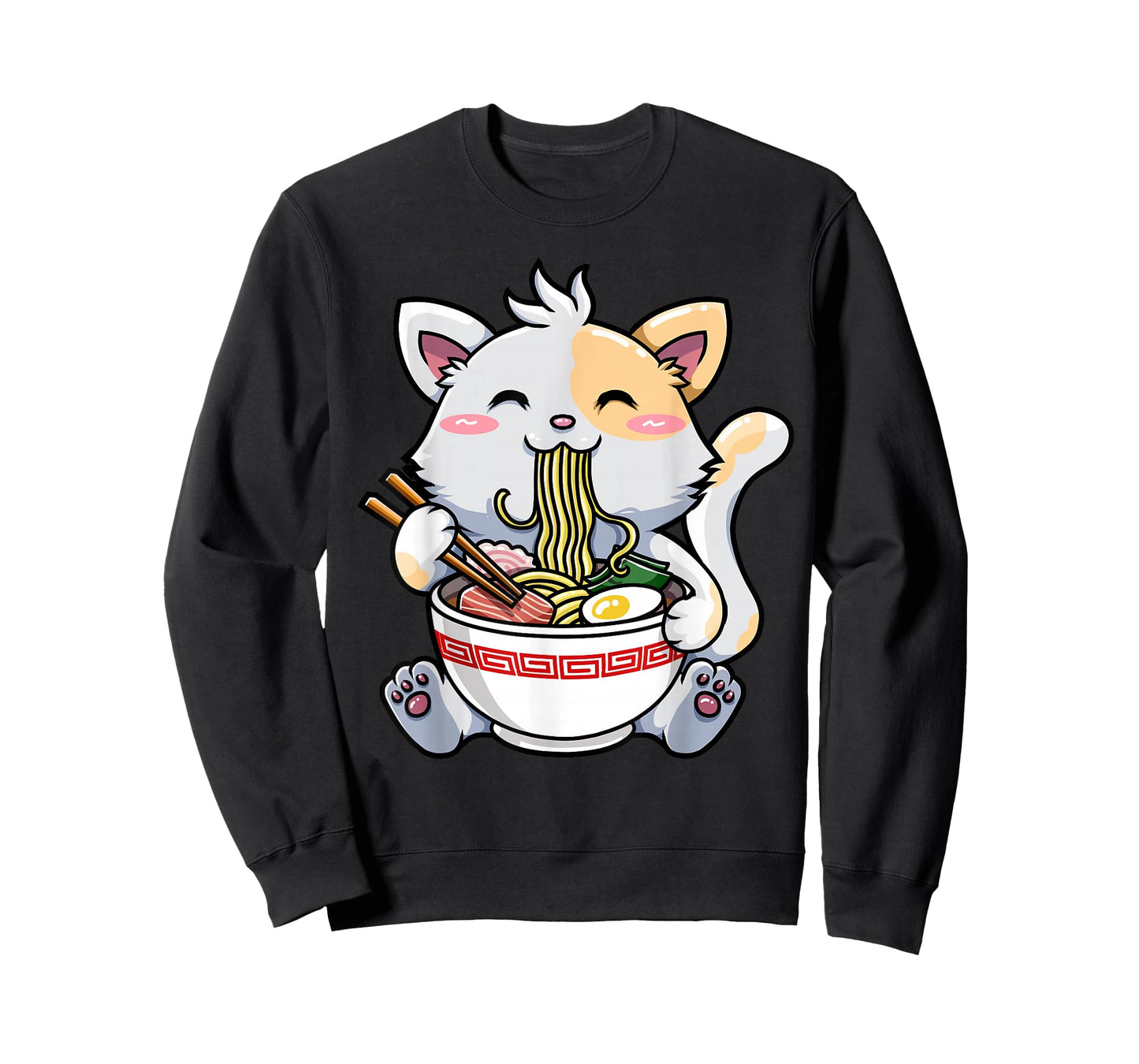 Kawaii Ramen Cat Japanese Anime Clothes Cute Noodle T-Shirt