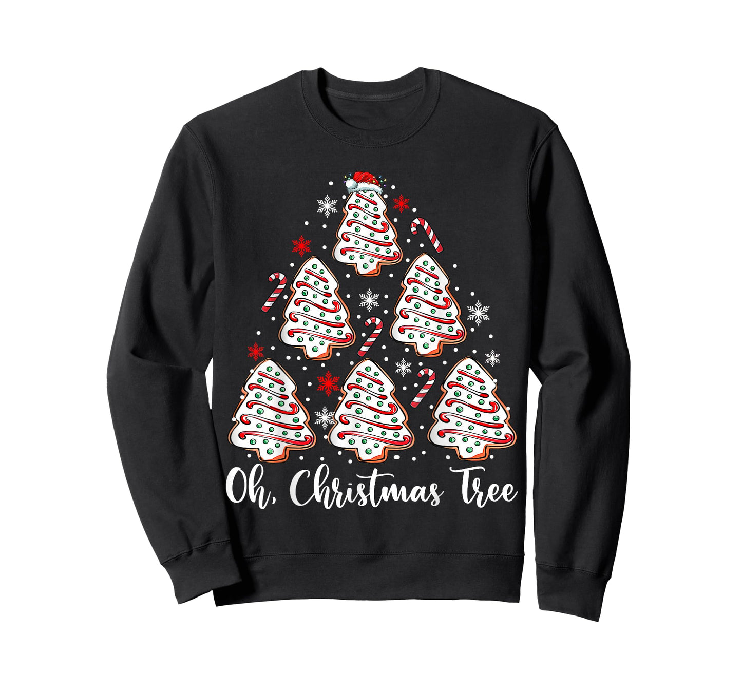 Oh Christmas Tree Cakes Debbie Becky Jen Cake Lovers Xmas T-Shirt