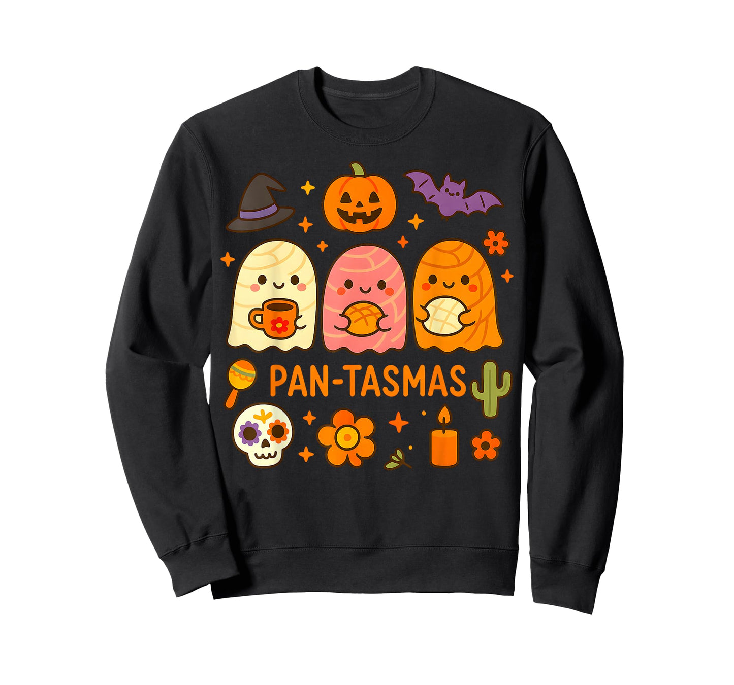 Pantasmas Cute Ghost Spooky Mexican Halloween for Women Men T-Shirt