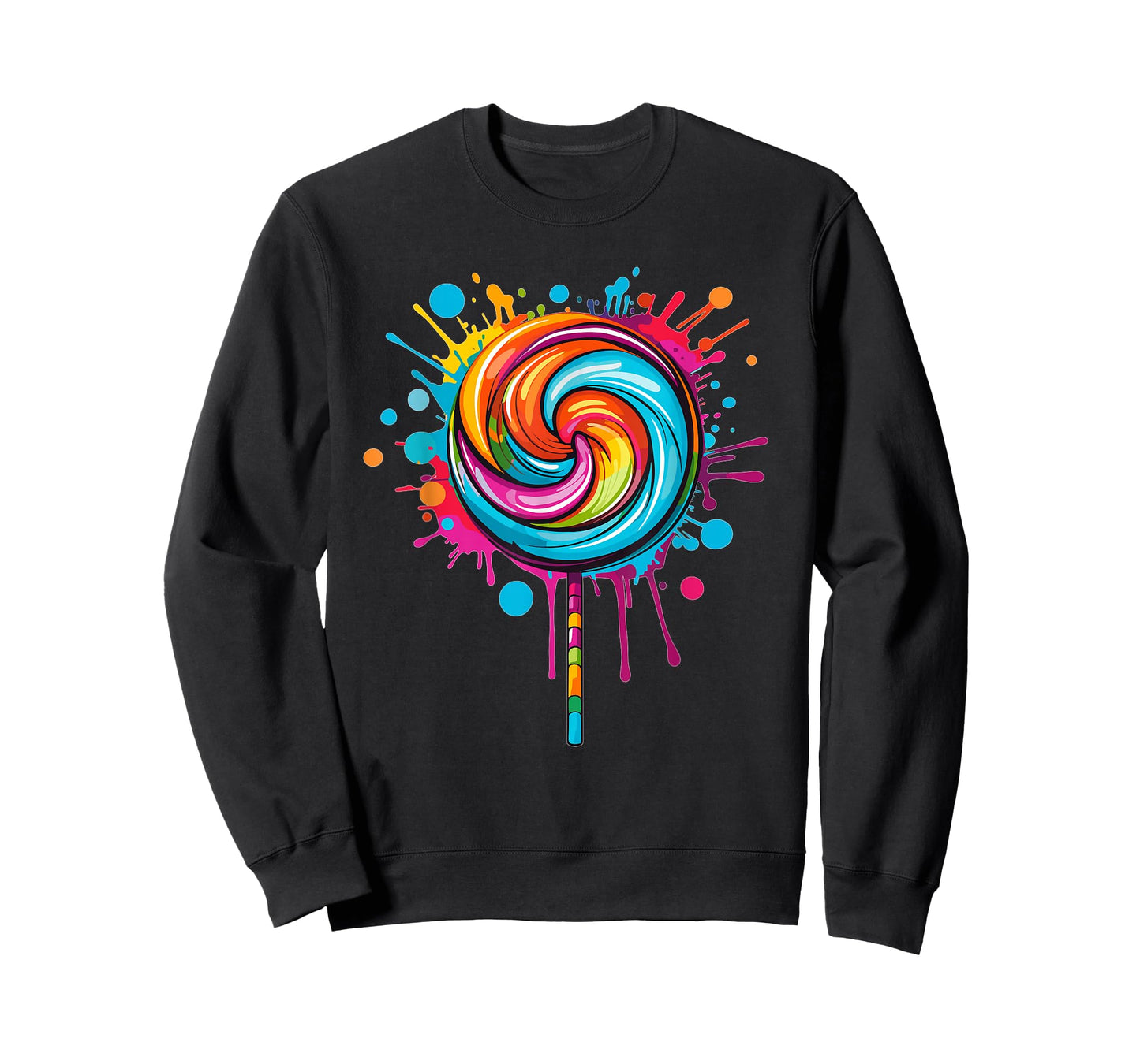 Vibrant Lollipop Swirl Colour Explosion T-Shirt