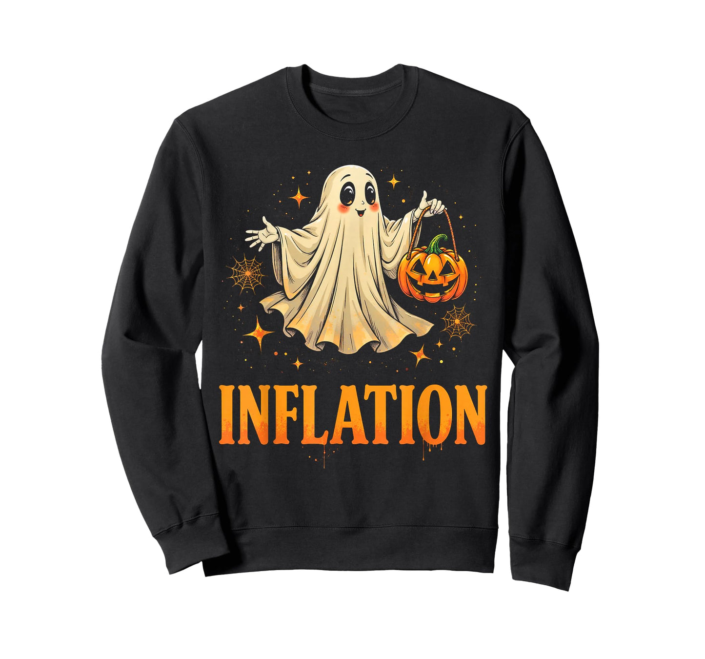 Inflation Halloween 2025 Costume Cute Ghost Matching Family T-Shirt