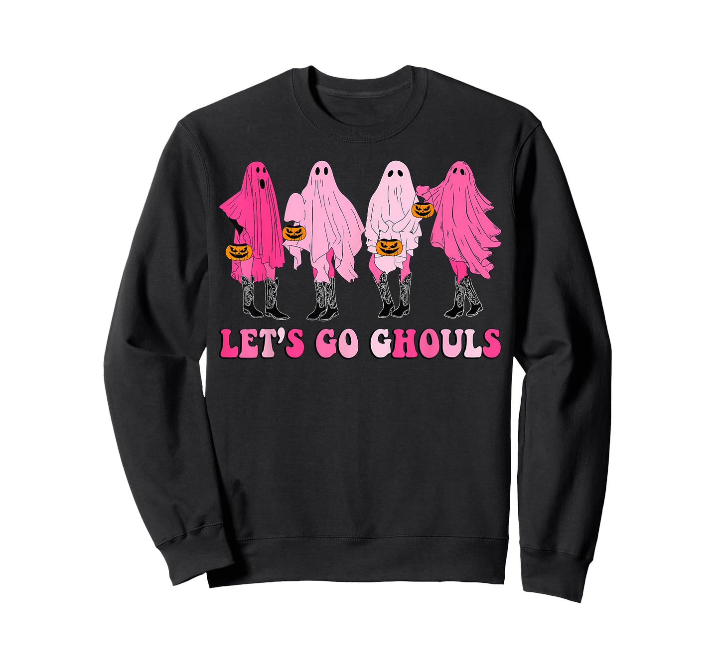 Let’s Go Ghouls Groovy Trick Or Treat Ghosts Halloween T-Shirt