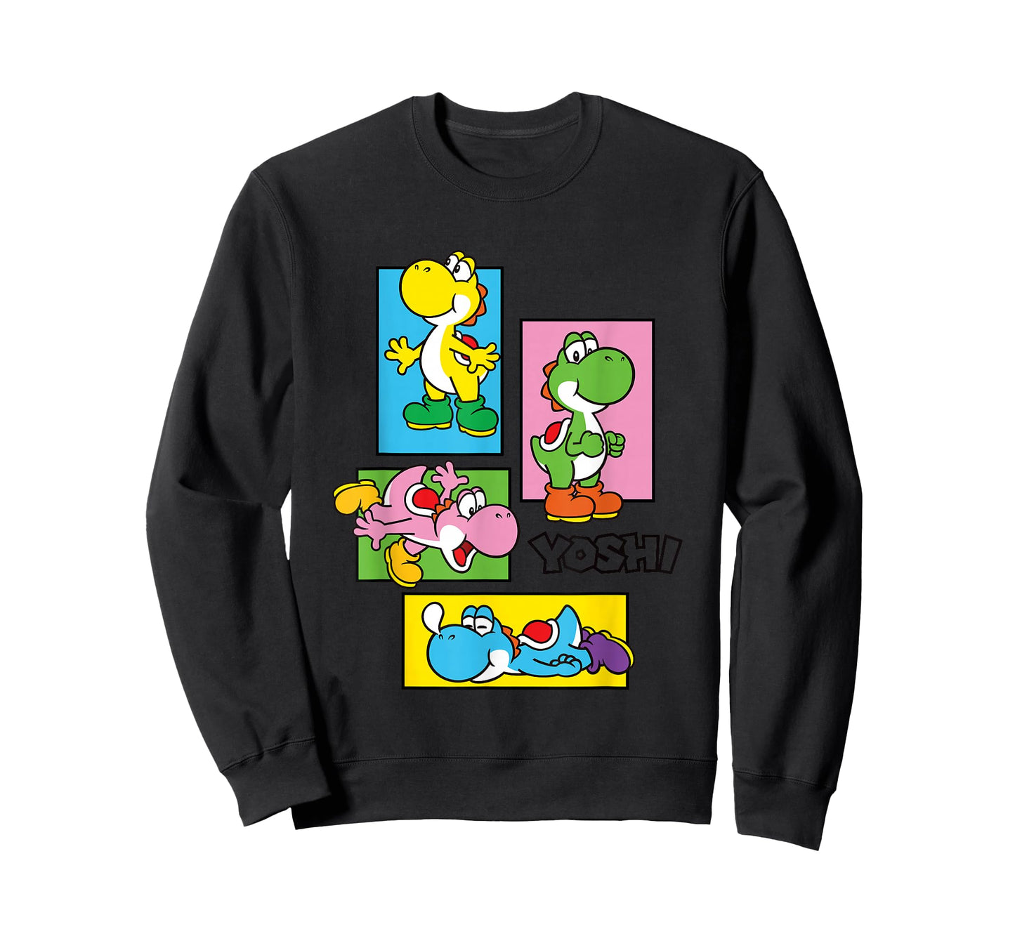 Super Mario Bros Yoshi Color Retro Expression Portraits T-Shirt