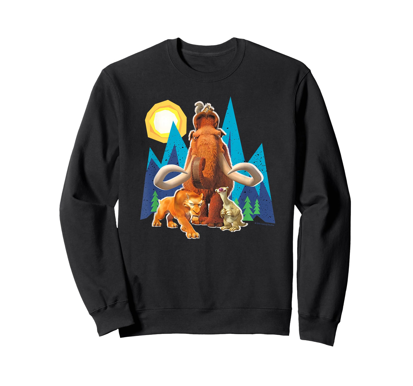 Ice Age Manfred Diego Sid and Scrat Cutout Mountains T-Shirt