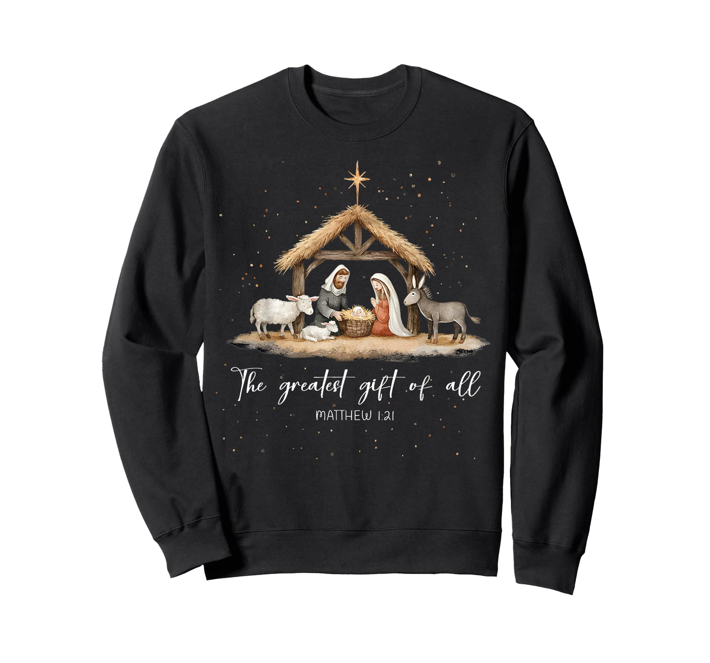 The Greatest Gift for All Christmas Nativity Jesus Christian T-Shirt