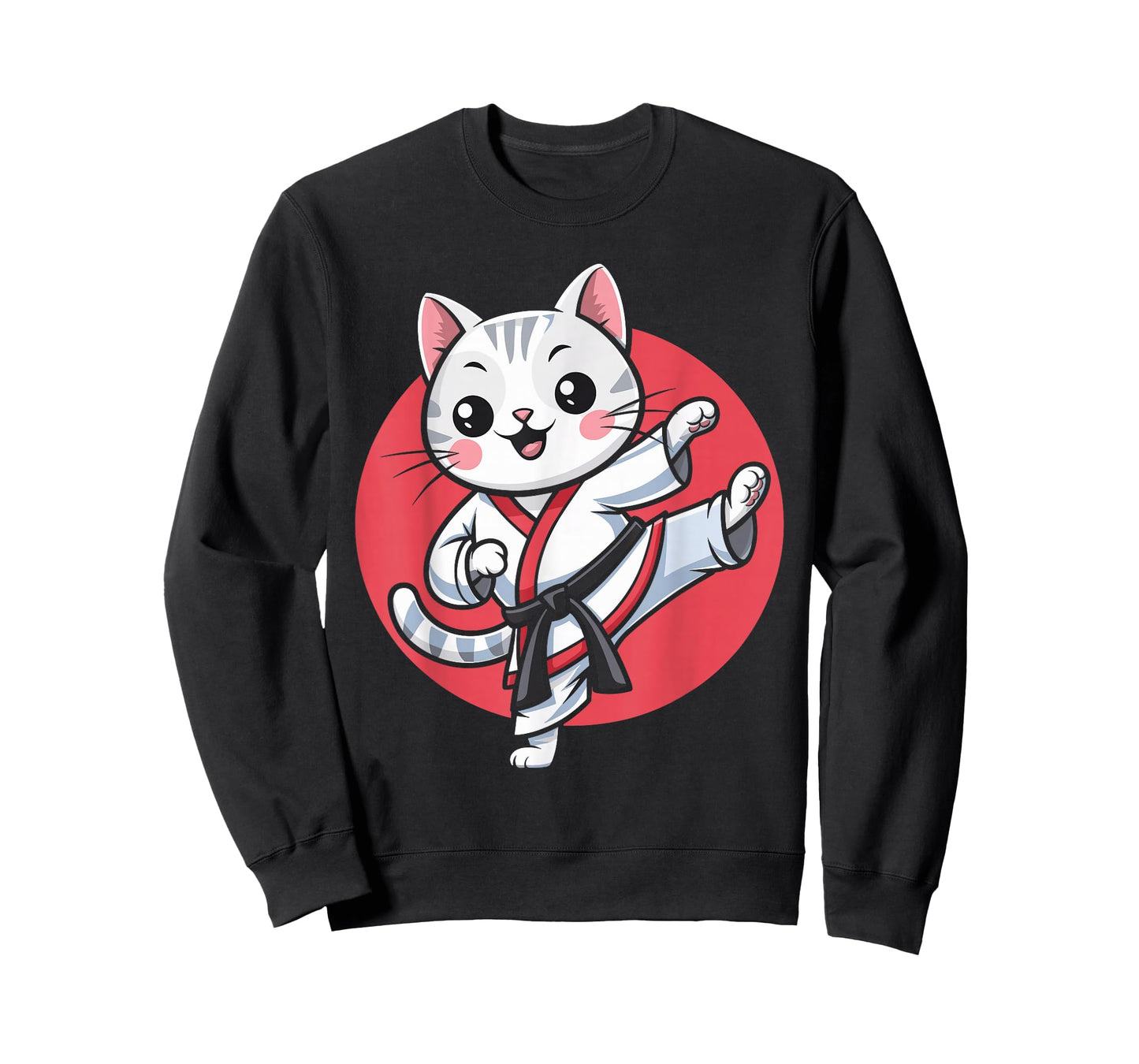 Japanese Cat Karate Kawaii jiu Jitsu Women Girls Kids T-Shirt