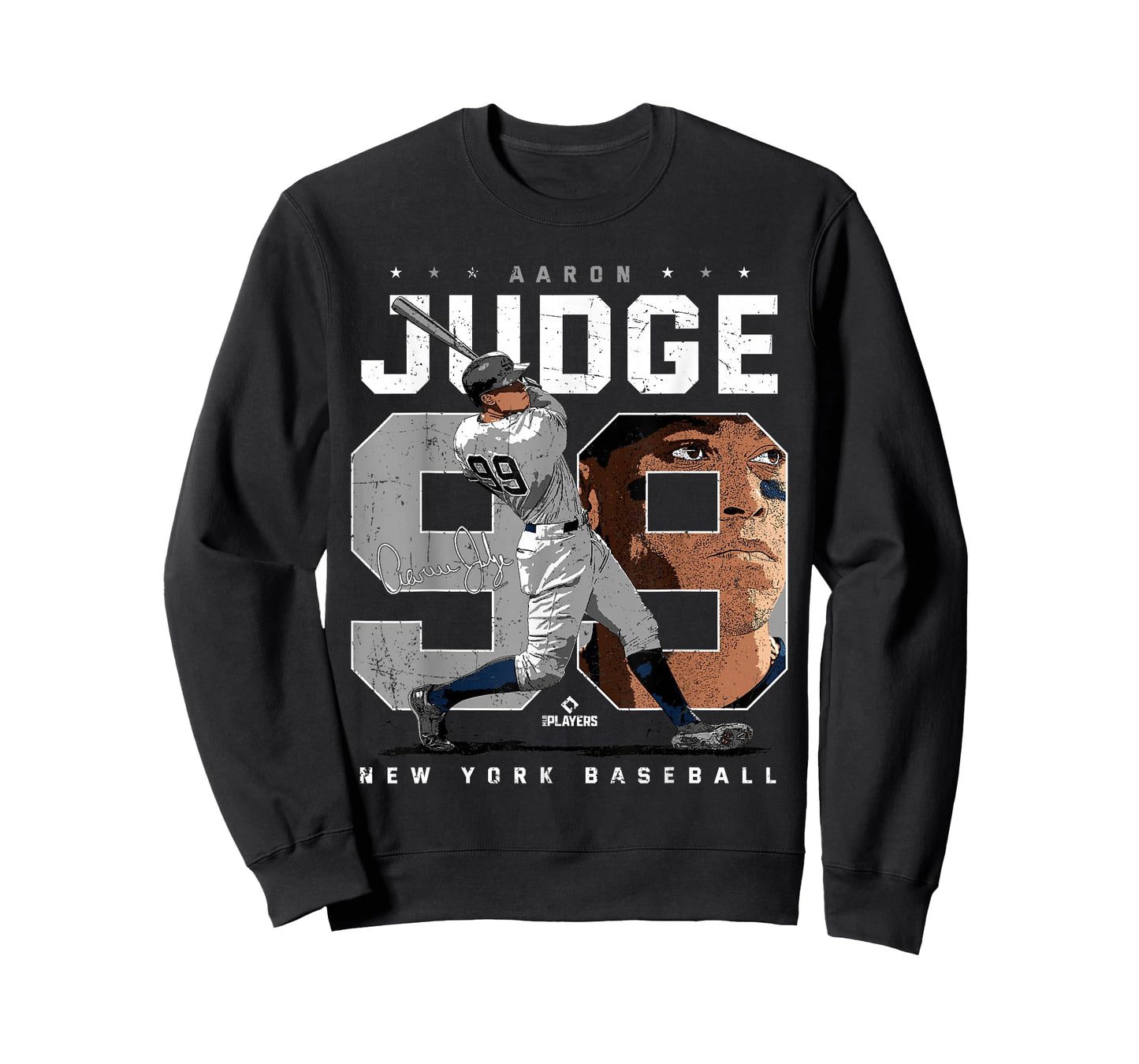 Aaron Judge Number Portrait Baj New York MLBPA T-Shirt