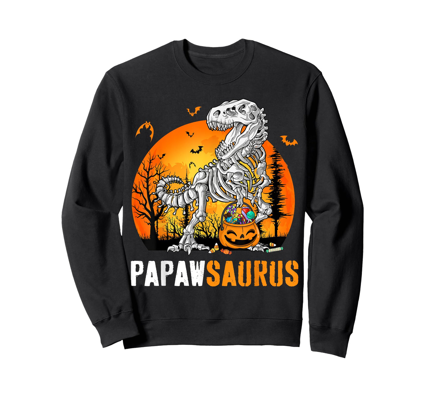 Papawsaurus Dinosaur Skeleton Halloween Papaw Saurus T-Shirt
