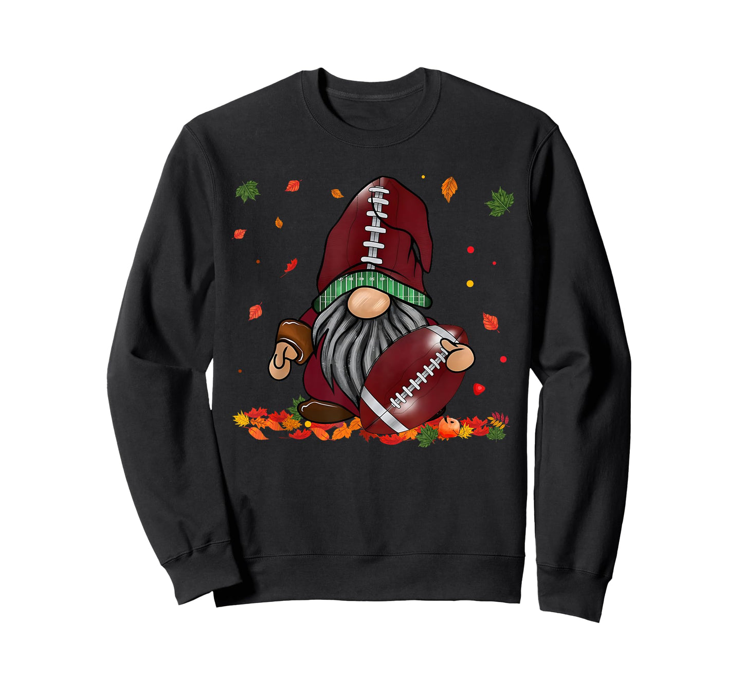 Gnome Football Season Thanksgiving Fall Leaves Autumn T-Shirt