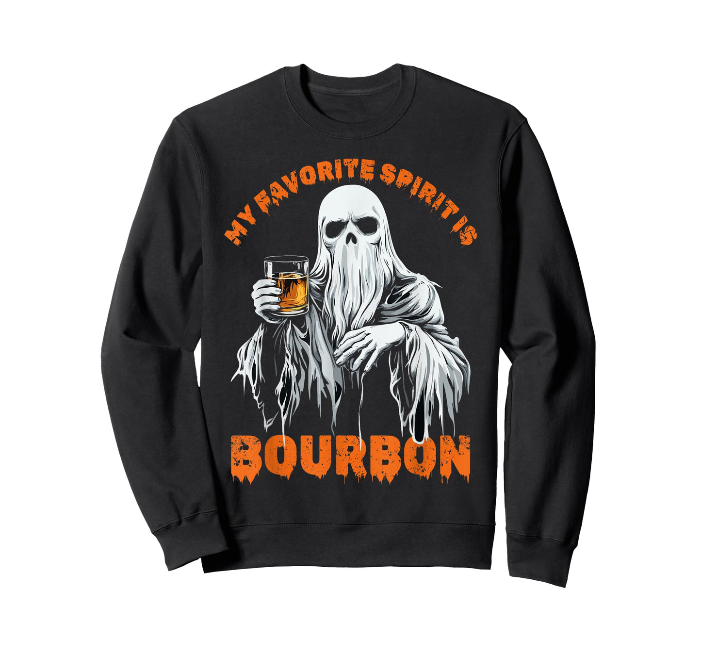 My Favorite Spirit Is Bourbon Halloween Ghost Costume T-Shirt