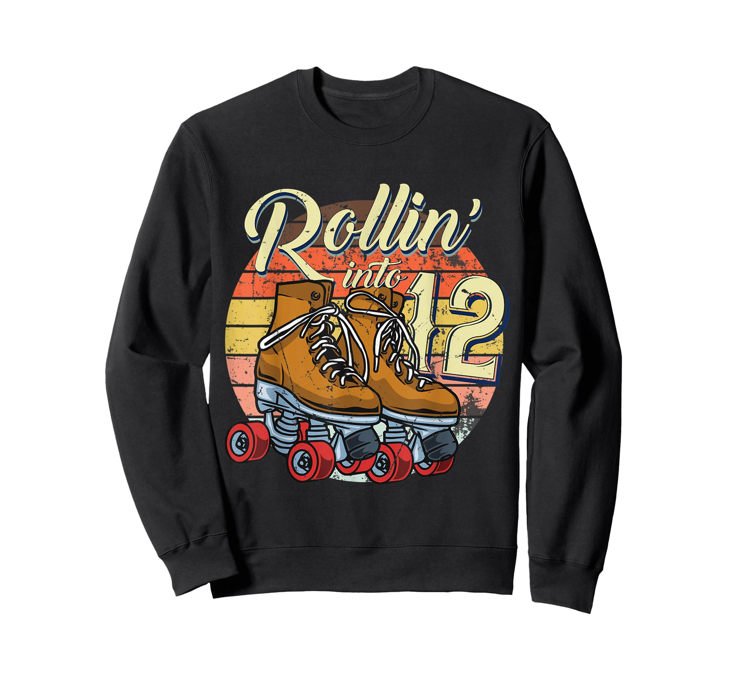 12th Bday Outfit 12 Year Old Girl Rolling Into 12 Birthday T-Shirt