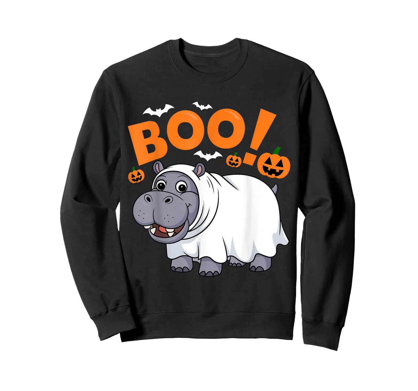 Boo Hippo Halloween Costume Hippopotamus Africa Animal Fun T-Shirt