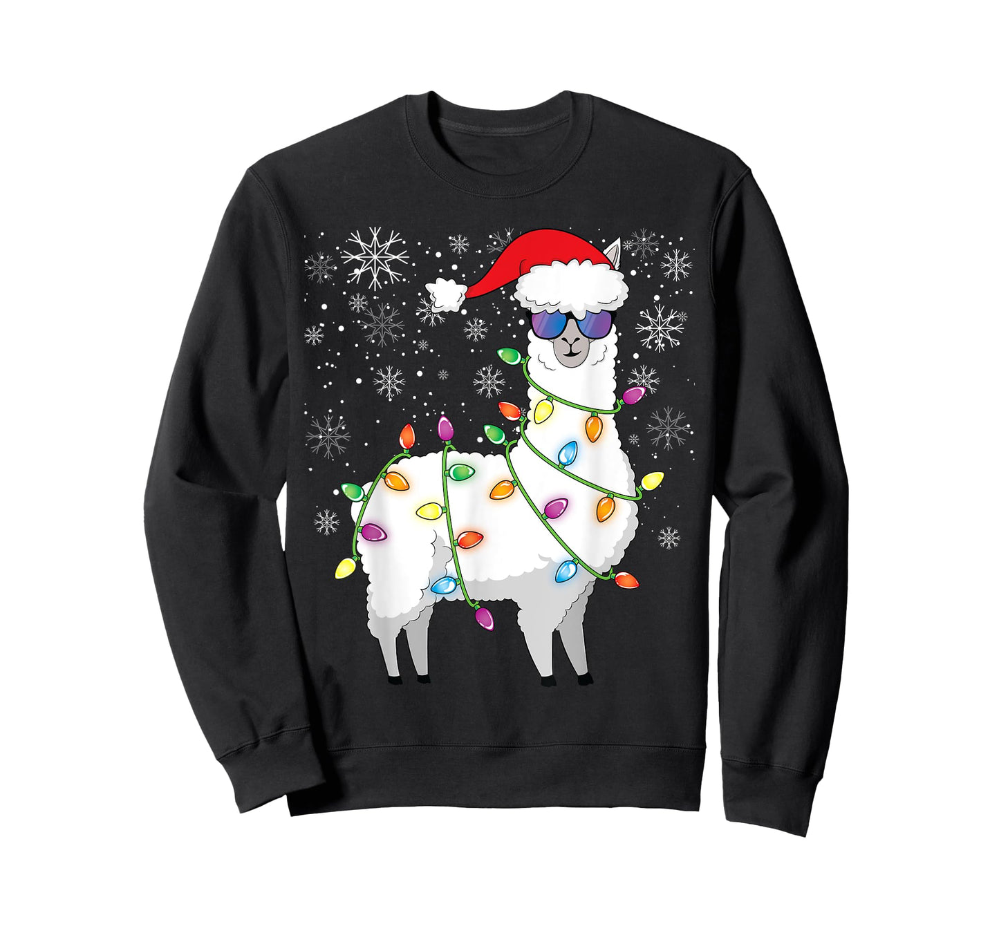Christmas Llama Funny Christmas Alpaca Santa Llama T-Shirt