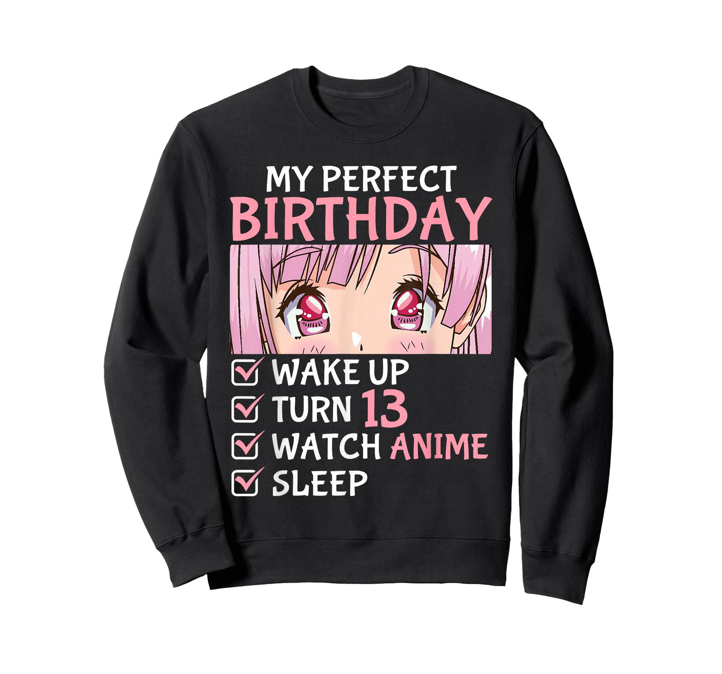 13th Birthday Watch Anime 13 Years Old Anime Teen Girls T-Shirt