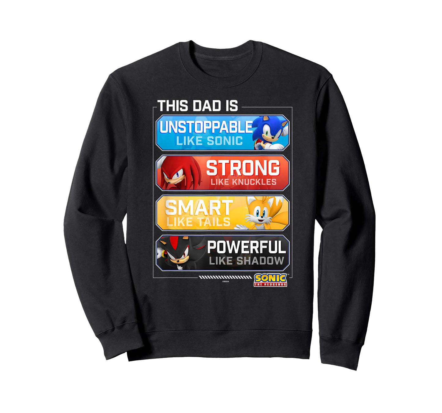 Sonic The Hedgehog Father's Day Unstoppable Strong Smart T-Shirt