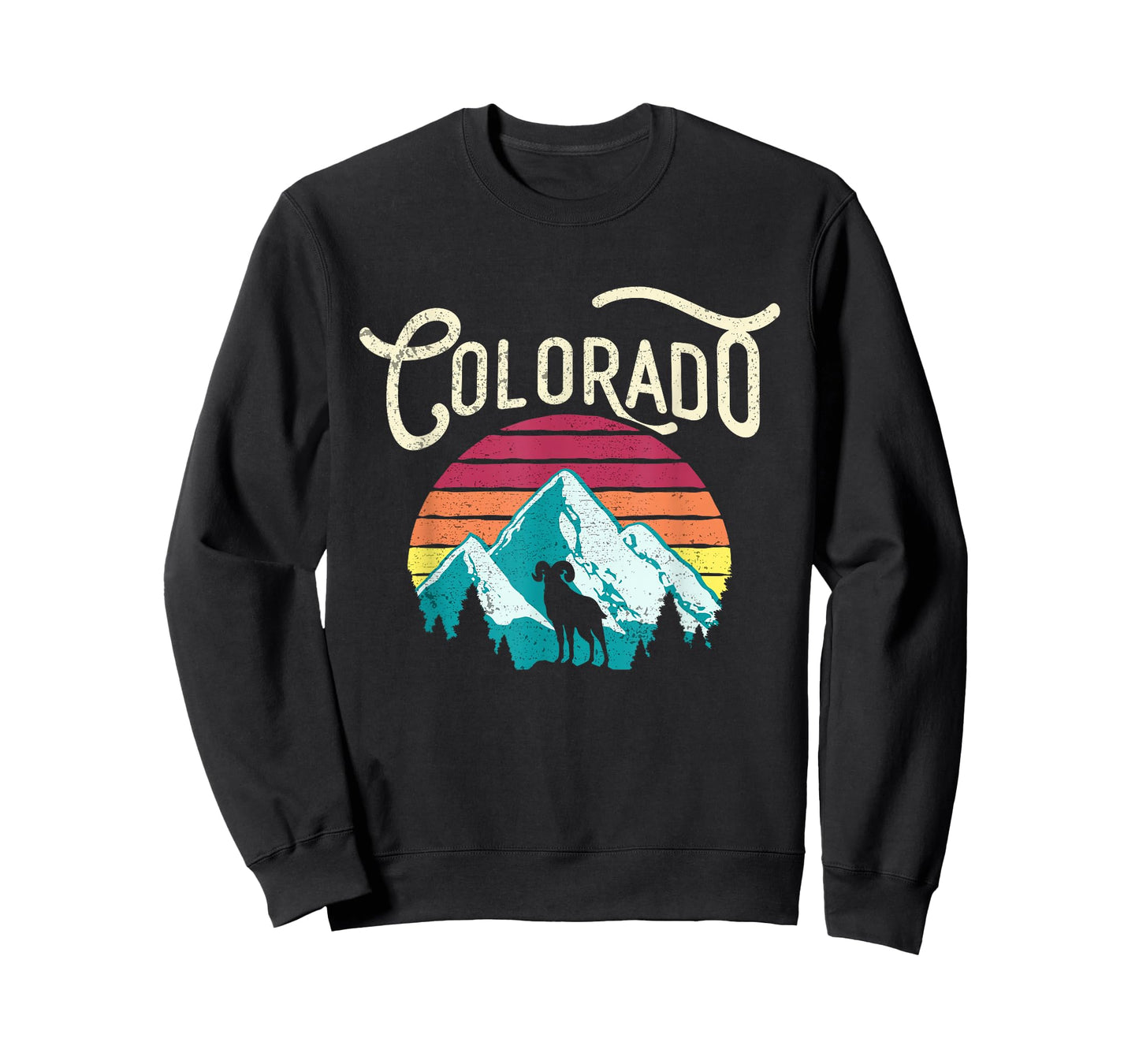 Retro Colorado CO Mountains Wildlife Bighorn Sheep T-Shirt T-Shirt