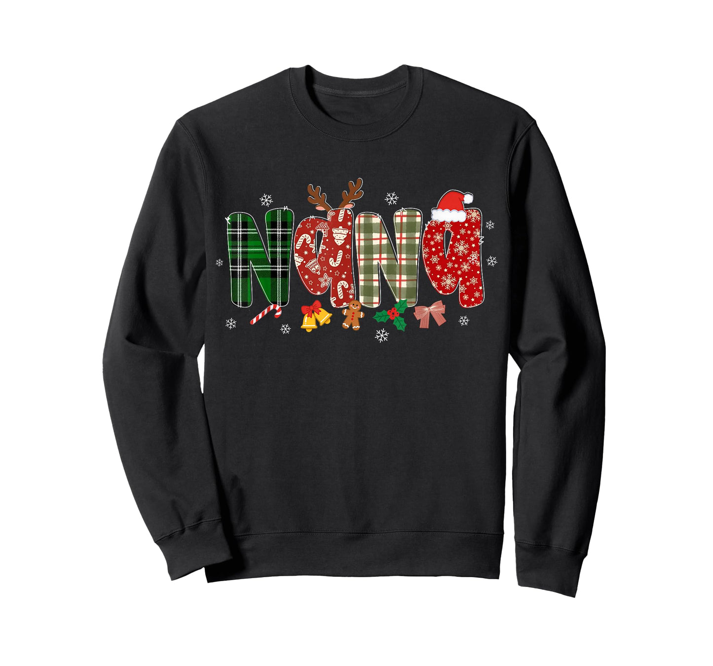 Nana Christmas Festive Grandma Costume Xmas Family Matching T-Shirt