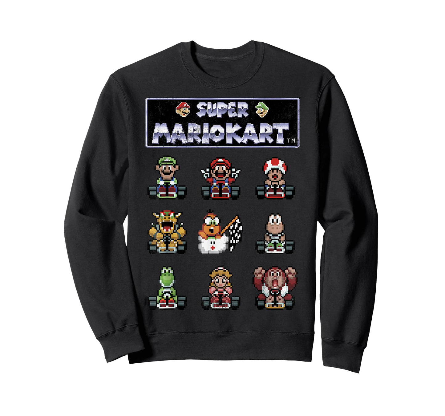 Mario Kart 8-bit Group Racers Retro Graphic T-Shirt T-Shirt