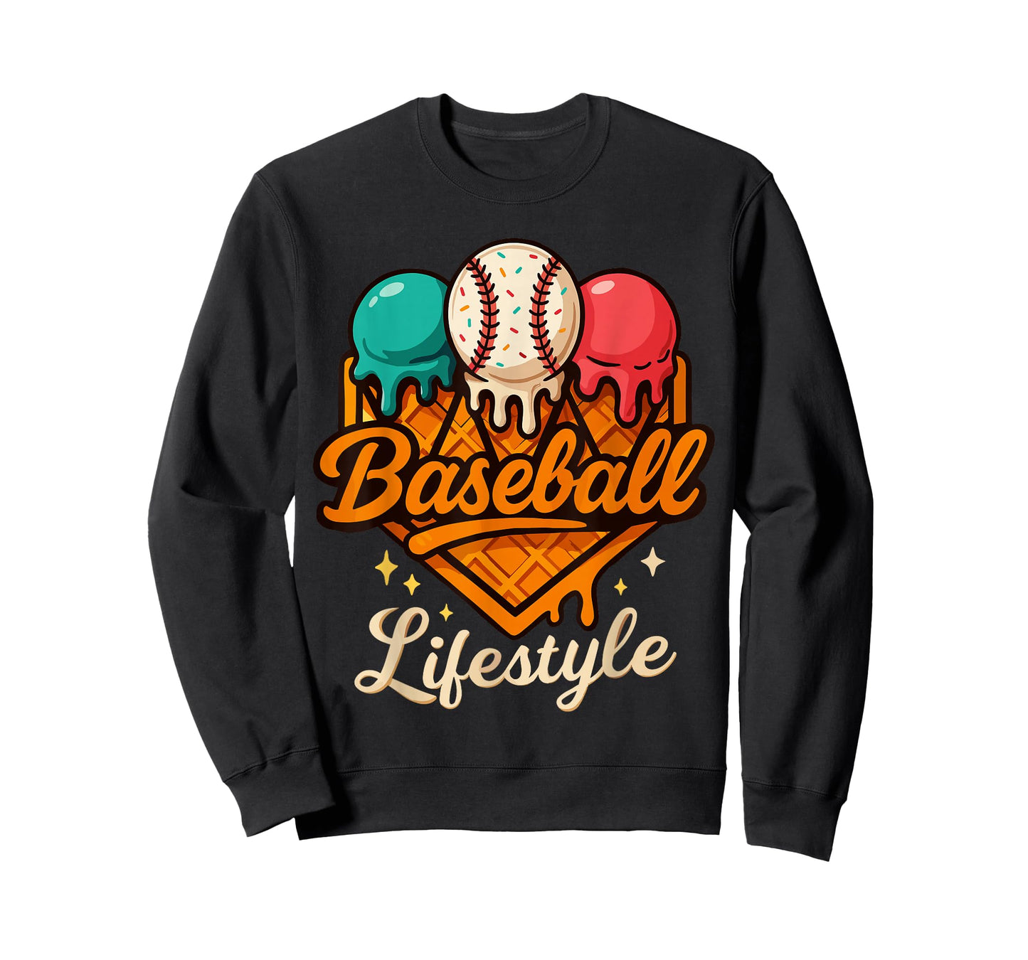 Baseball Drip Outfit Boys, Ice Cream Drip Baseball Lifestyle T-Shirt