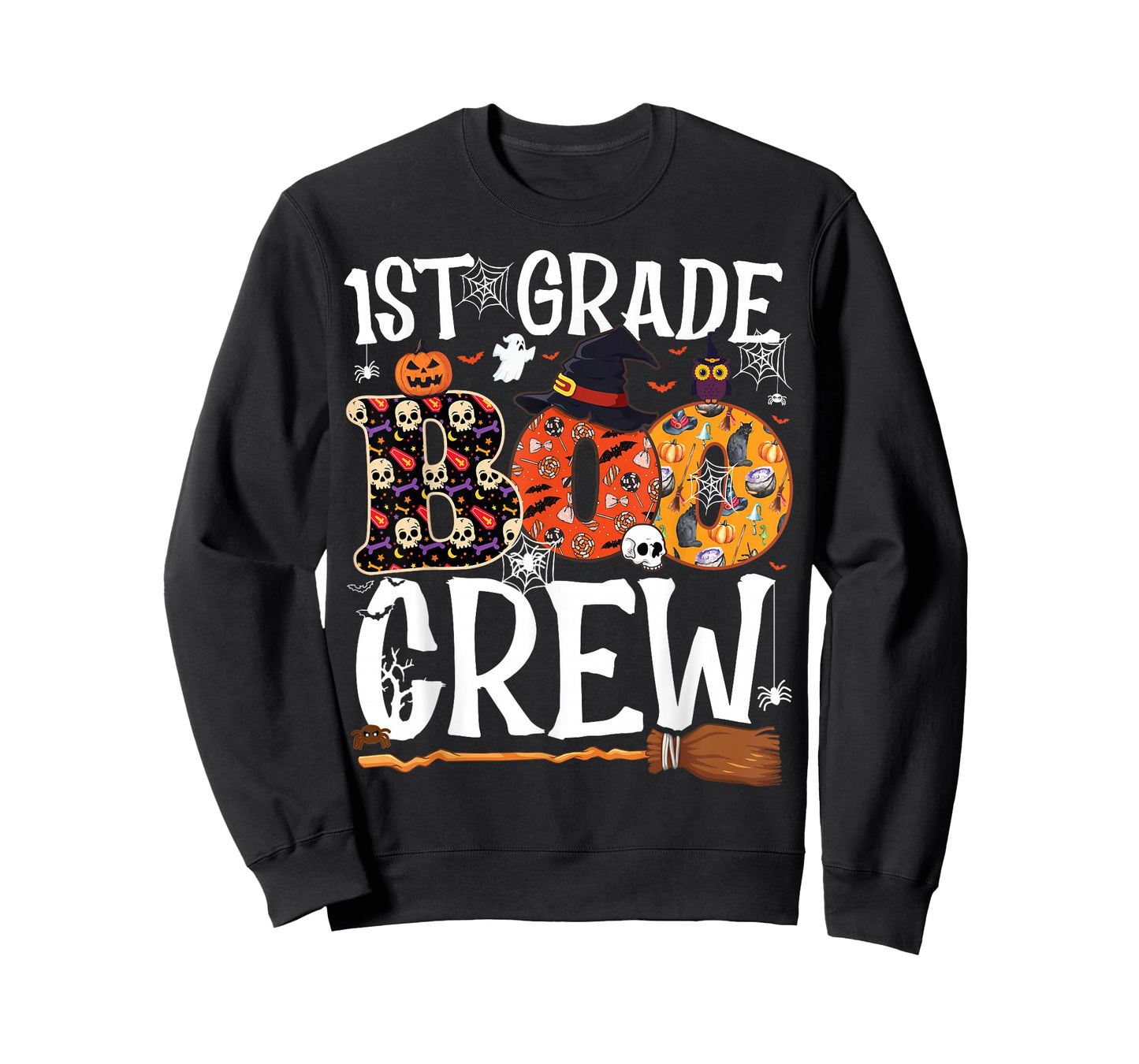 1st Grade Boo Crew Cute Ghost Halloween Teacher Kids T-Shirt