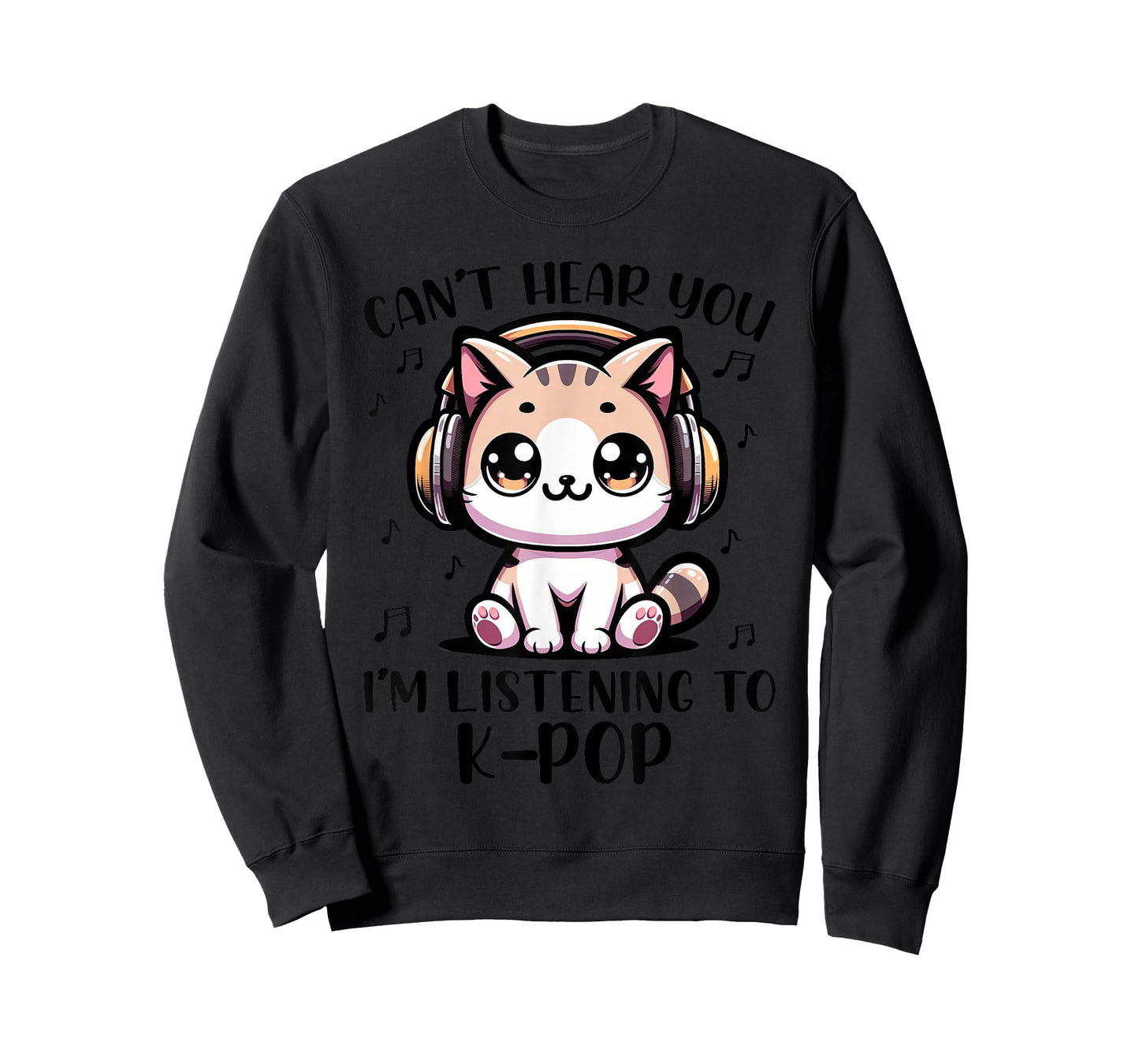 Funny Cat K-pop for Kids Teens Girls K pop Korean Pop Music T-Shirt