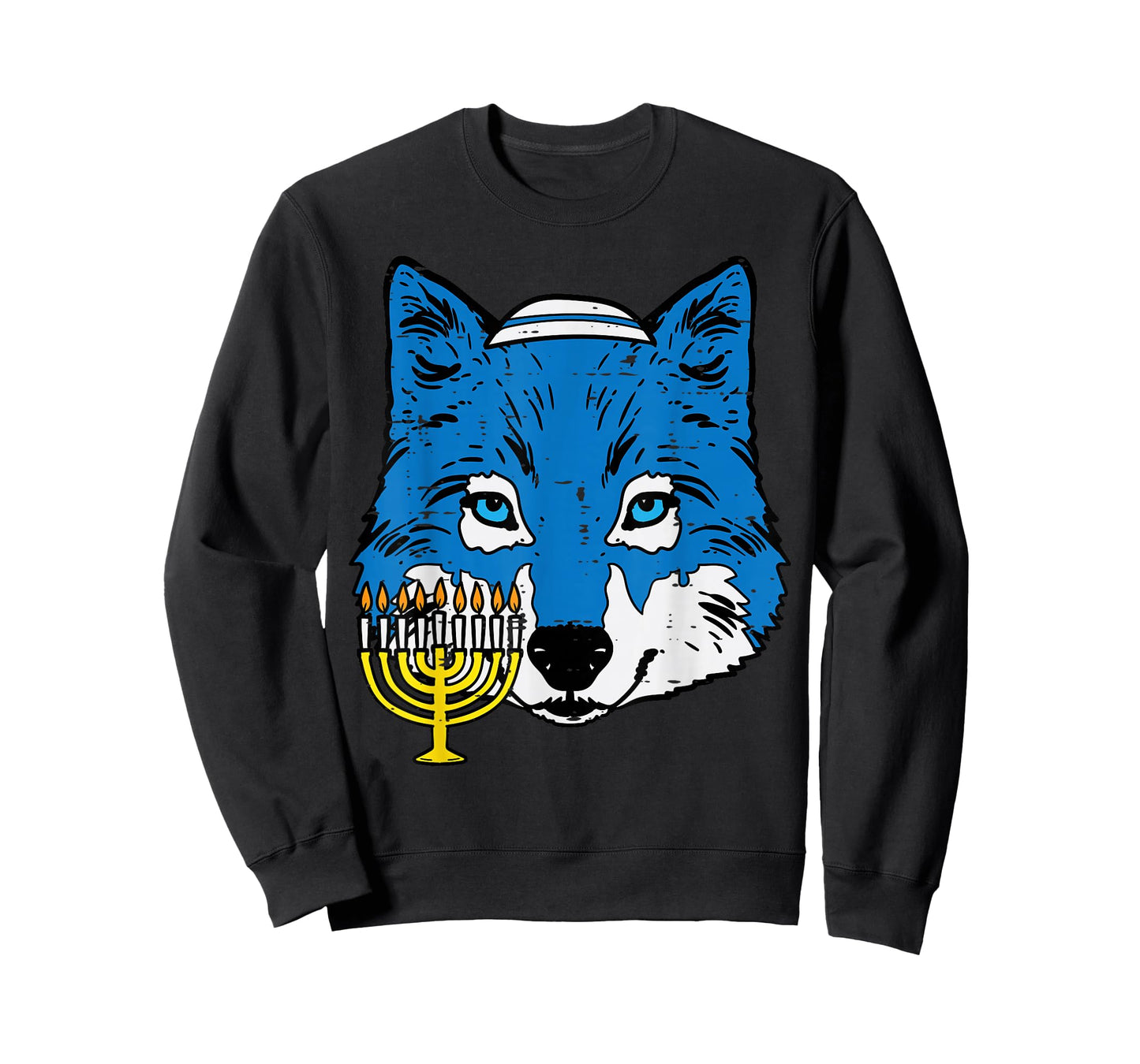 Hanukkah Wolf Chanukah Jewish Men Women Kids Boys Girls T-Shirt