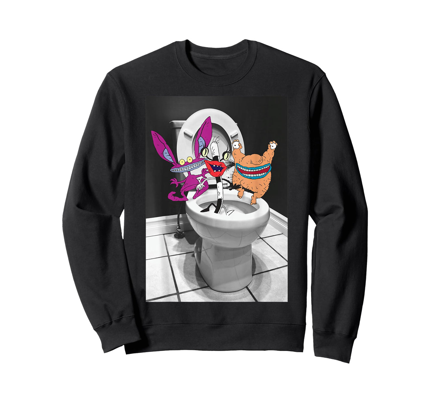 Nickelodeon AAAHH! Real Monsters In Toilet T-Shirt T-Shirt