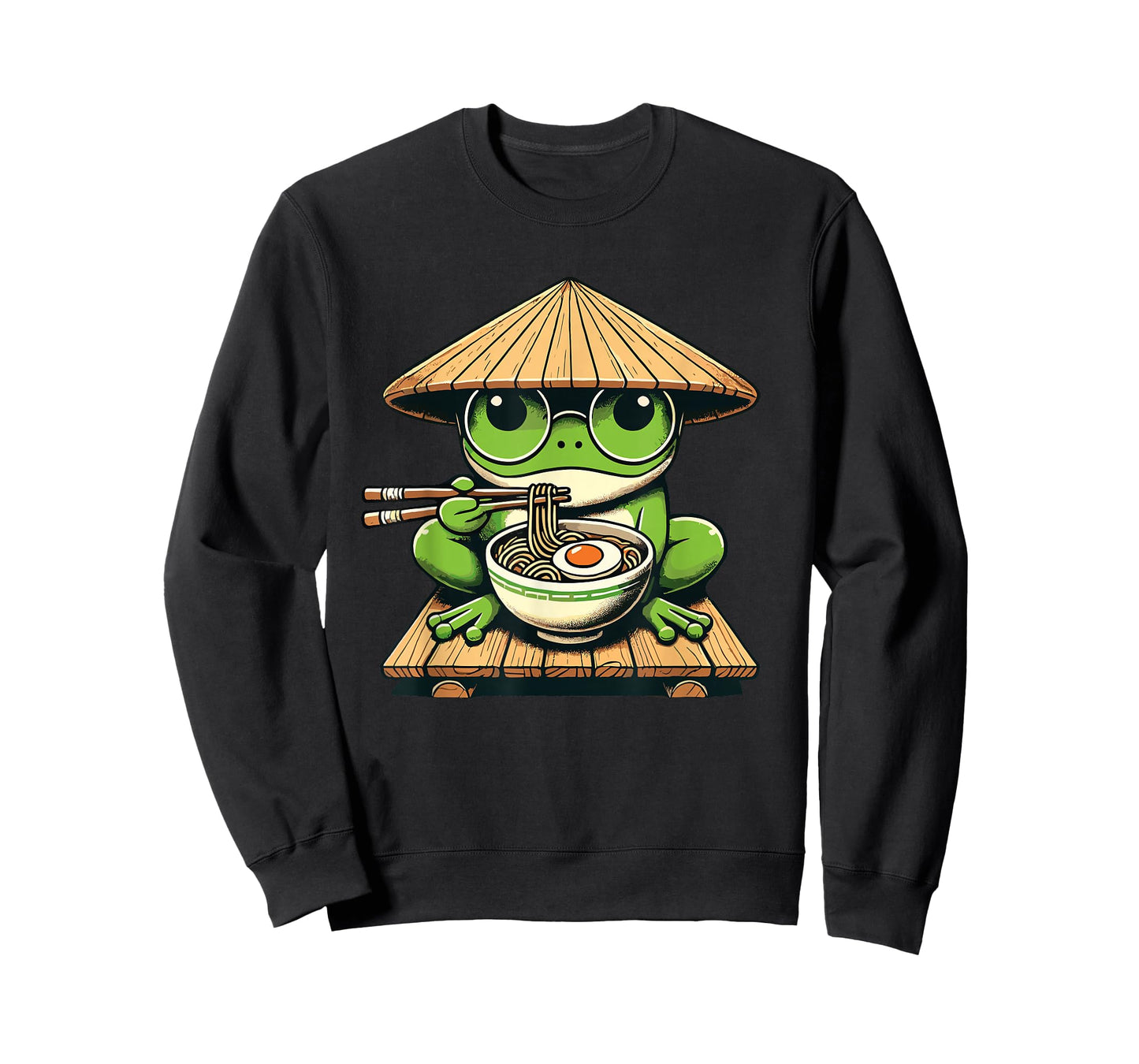 Frog Eating Ramen Noodles, Japanese Kawaii & Anime Lovers T-Shirt