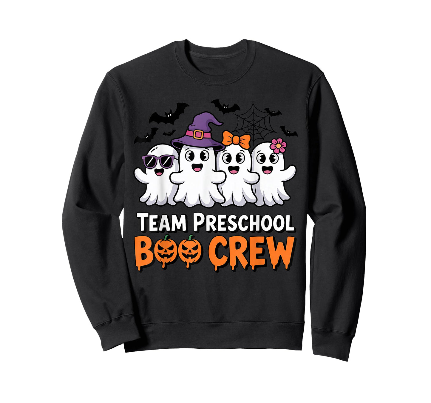 Team Preschool Boo Crew Halloween Teacher Student Costume T-Shirt