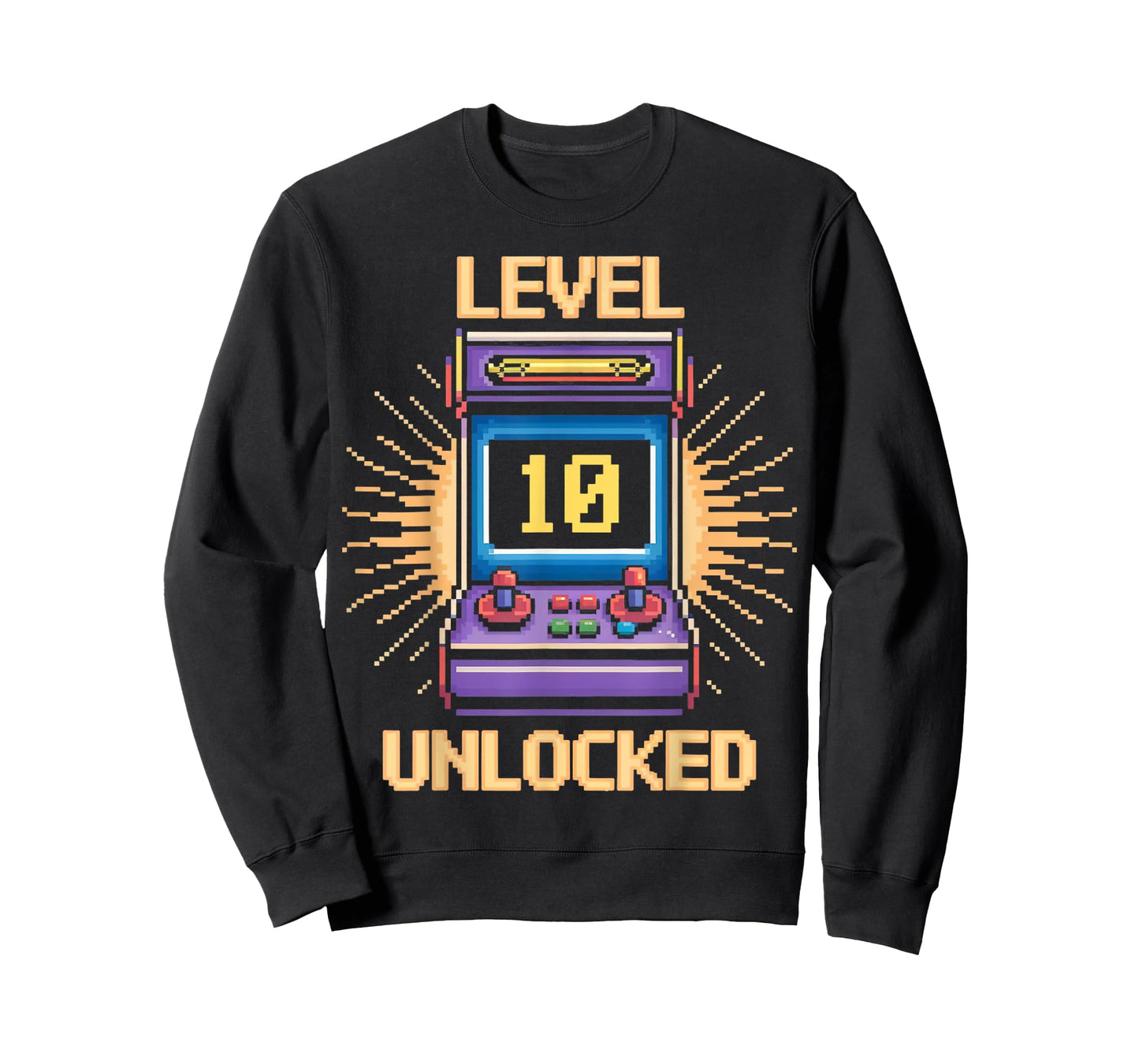 Level 10 Unlock Birthday Gamer 10 Year Old Video Game Arcade T-Shirt